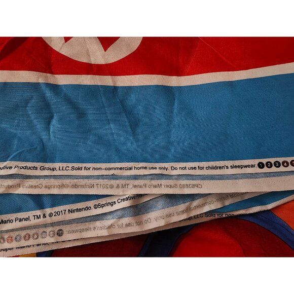 Uncut 8 Panels Nintendo Super Mario cotton Fabric 36x45" each Fabric Craft - Picture 11 of 12